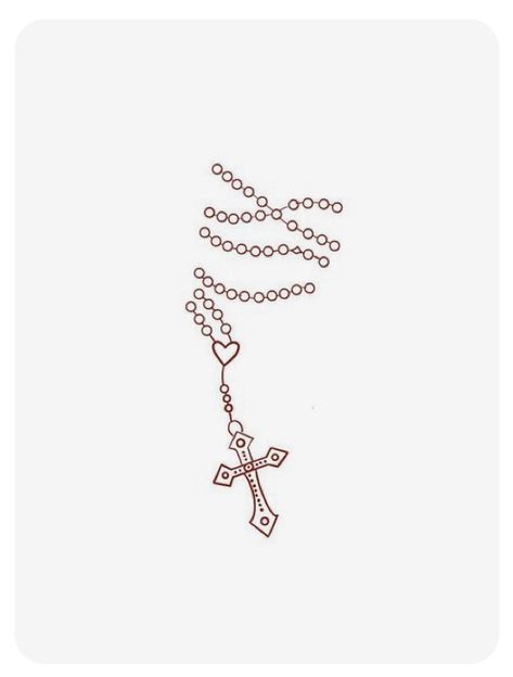 Anklet Tattoo Stencil, Rosery Tattoos Hand, Rosery Tattoos Ankle, Rosary Stencil, Rosario Tattoo Design, Rosary Outline, Prayer Beads Tattoo, Rosary Tattoo Stencil, Cross Tattoo On Wrist