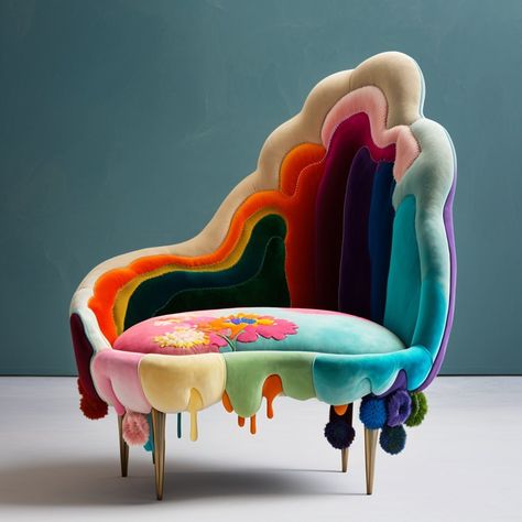 Ken Kelleher on Instagram: “Faded Rainbow Corner Seat #kenkelleher #artadvisor #livingwithart #modernartists #modernsculpture #artreview #sculpture…” Weird Furniture, Corner Seat, Maximalist Decor, Funky Furniture, Cute Room Decor, Exterior House, Exterior House Colors, Eclectic Home, Dream House Decor