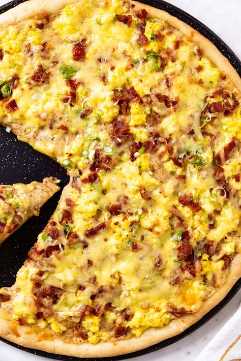 Breakfast Pizza With Hollandaise Sauce, Eggs Benedict Pizza, Lavash Bread Breakfast Pizza, Sauce For Breakfast Pizza, Ninja Pizza Oven Recipes, Homemade Breakfast Pizza, Breakfast Pizza Sauce, Woodfire Oven, Lebanese Dishes