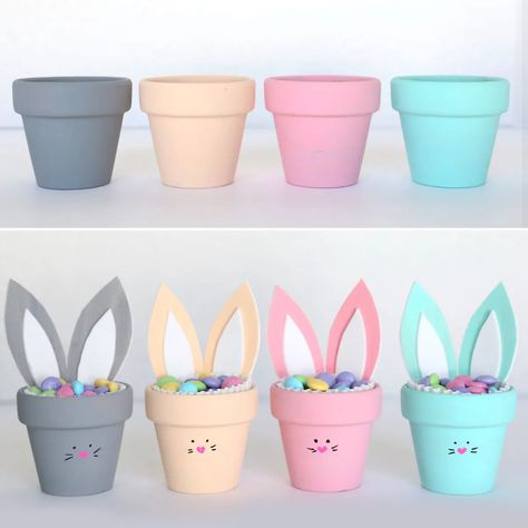 Flower Pot Bunny Craft {Easter craft for kids} - It's Always Autumn Easter Flower Pots, Easter Craft Projects, Craft Easter, Bunny Craft, Easter Wood Crafts, Fun Easter Crafts, Flower Pot Crafts, Easy Easter Crafts, Easter Bunny Crafts