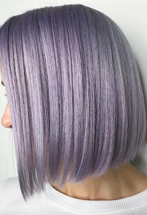 Medium Bob Haircuts & Hairstyles: Mid-Length Bob Ideas Bob Haircut Styles, Blue Black Hair Dye, Pastel Bob, Bob Color, Bob Length, Dark Hair Dye, Pastel Purple Hair, Haircuts To Try, Trendy We Fryzurach