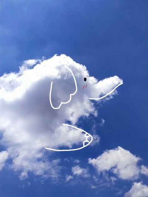 Sky elephant #clouds #sky #doodle #art #artbysonyy #beautifulday #beautifulsky #cute Sky Doodle Art, Cloud Doodles Aesthetic, Sky Doodles Aesthetic, Sky Doodles, Doodle Clouds, Elephant Aesthetic, Elephants Wallpaper, Cloud Doodle, Asiatic Elephant