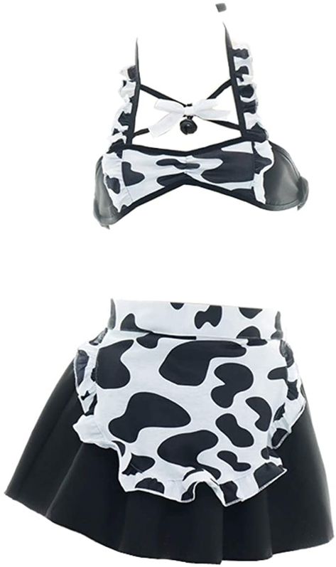 Amazon.com: Yameidie Women Sexy Maid Costume Anime Cow Cosplay Lingerie Set Bra and Mini Skirt Outfit with Maid Apron Black: Clothing Cow Cosplay, Anime Cow, Maid Apron, Cow Dress, Cow Outfits, Mini Skirt Outfit, Costume Anime, Maid Outfit, Miniskirt Outfits