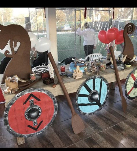 Viking Themed Halloween Party, Viking Party Decorations, Viking Baby Shower Ideas, Viking Halloween, Viking Birthday, Viking Halloween Costume, Vikings Halloween, Viking Party, Viking Baby