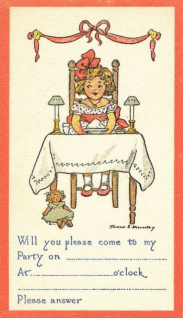 Label Vintage Birthday Parties, 달력 디자인, Vintage Birthday Cards, 카드 디자인, Vintage Invitations, Vintage Birthday, Vintage Party, Lewis Carroll, Vintage Greeting Cards