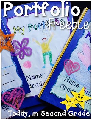 Portfolio Fun! 2nd Grade Portfolio Ideas, Teacher Portfolio, Portfolio Binder, Classroom Assessment, Writing Portfolio, Student Portfolios, First Grade Writing, Portfolio Covers, Student Project