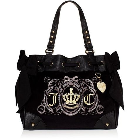 Juicy Couture Juicy Crest Velour Daydreamer Handbag ($100) Velour Bag, The Bling Ring, Juicy Couture Purse, Juicy Couture Handbags, Couture Bags, Juicy Couture Bags, Quality Handbags, Bags Aesthetic, Cute Purses