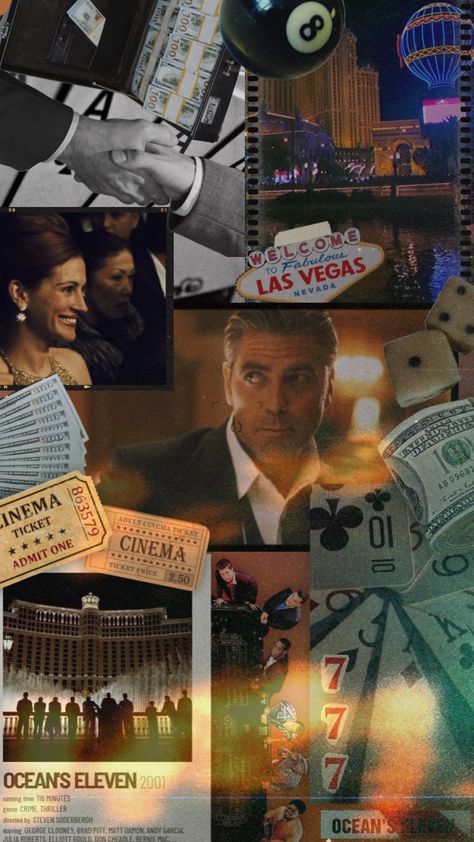 🎱 Eleven Wallpaper, Eleven Aesthetic, Ocean's Eleven, Ocean’s Eleven, Oceans Eleven, Oceans 11, Admit One Ticket, Andy Garcia, Cinema Ticket