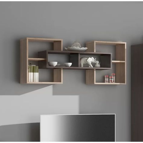 Unique Wall Shelves, Wall Shelves Living Room, Small Bedroom Interior, Wall Cubes, Decor Shelves, Shelf Decor Bedroom, Shelf Decor Living Room, Corner Wall Shelves, Modern Wall Shelf