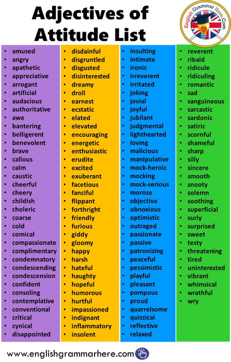 Adjectives of Attitude List Other Words For Good, Words For Good, Tatabahasa Inggeris, Materi Bahasa Inggris, English Adjectives, Essay Writing Skills, Descriptive Words, English Vocab, Good Vocabulary Words