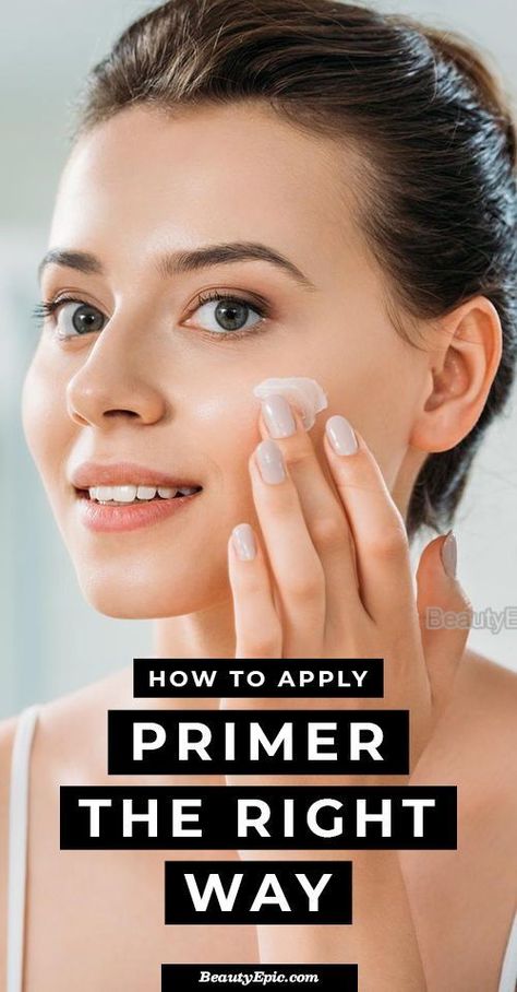 Primer How To Apply, How To Put Primer On Face, When To Apply Primer, How To Use Primer Makeup, Applying Primer To Face, How To Use Primer How To Apply, Where To Put Primer, Primer Makeup How To Apply, Where To Apply Primer