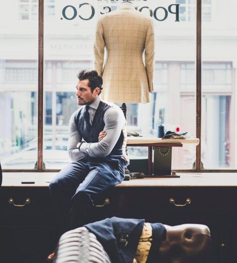 Henry Poole, David Gandy Style, Pale Blue Jeans, Jon Kortajarena, David James Gandy, David James, David Gandy, Looking Dapper, Savile Row