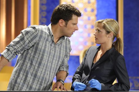 Maggie Lawson Previews Shawn and Juliet's Married Life in Psych: The Movie Sequel James Roday Rodriguez, Psych Movie, Shawn James, Shawn And Juliet, Maggie Lawson, Psych Quotes, Shawn And Gus, James Roday, Psych Tv