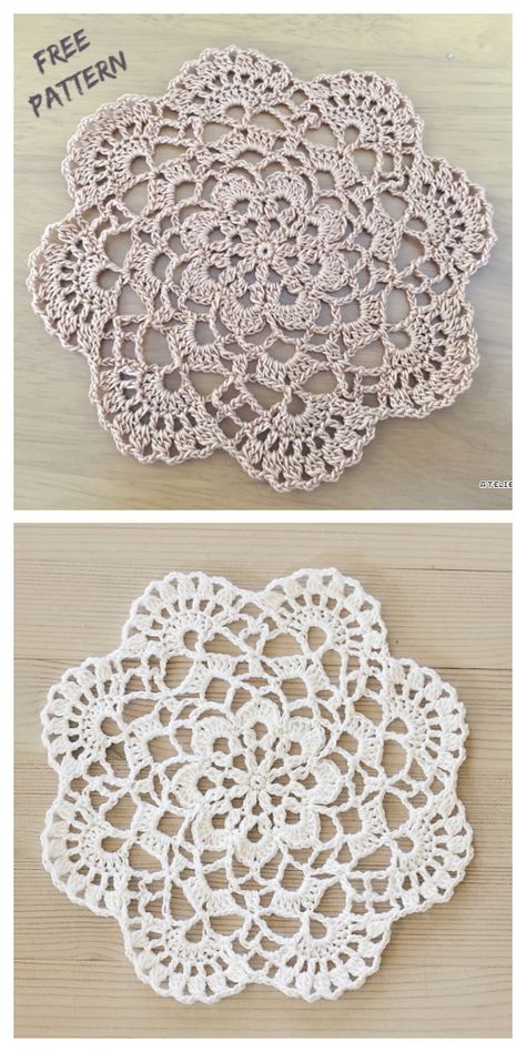 Corak Krusye, Free Doily Patterns, Crochet Doily Pattern, Crochet Coasters Free Pattern, Free Crochet Doily Patterns, Doily Pattern, Crochet Dollies, Crochet Coaster Pattern, Easy Crochet Patterns Free