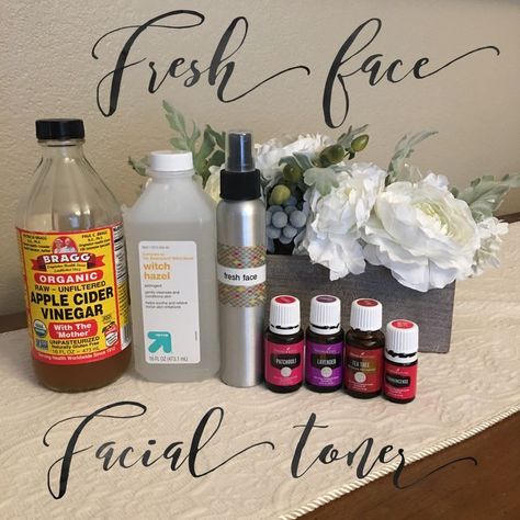 Apple Cider Vinegar Acne, Diy Toner, Diy Face Moisturizer, Witch Hazel Toner, Essential Oils For Face, Anti Aging Creme, Diy Facial, Skin Tags, Essential Oils Recipes