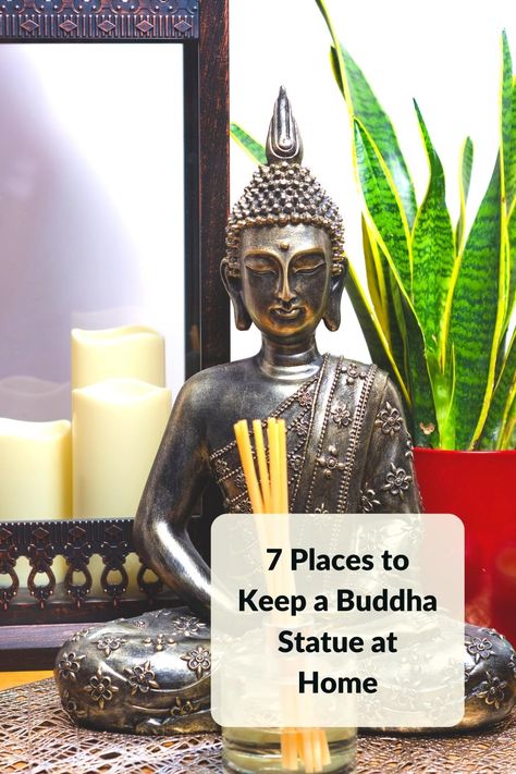 Buddha Style Bedroom, Buddha Bedroom Ideas Decor, Buddha Inspired Bedroom, Buddha Display Home Decor, Positive Paintings For Home, Feng Shui Buddha Placement, Buddha At Home Entrance, Buddah Theme Living Room Home Decor, Budda Decoration At Home