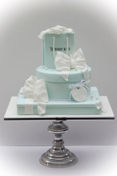 Three Cake, Tiffany Cakes, Cake Boards, Round Cake, Round Cakes, In The End, The Colour, A Box, Diaper Cake