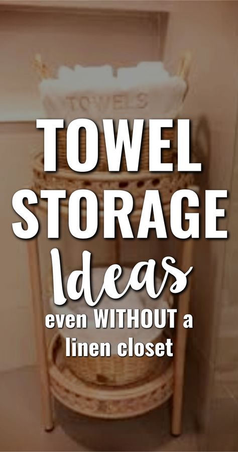 towel storage small bathroom, bathroom storage hacks, bath towel storage ideas end ou Towel Storage Small Bathroom, Linen Storage Ideas, No Linen Closet, Bathroom Towel Storage Ideas, Towel Storage Ideas, Cheap Bathroom Storage, Seriously Organized, Linen Closet Storage, Bath Towel Storage