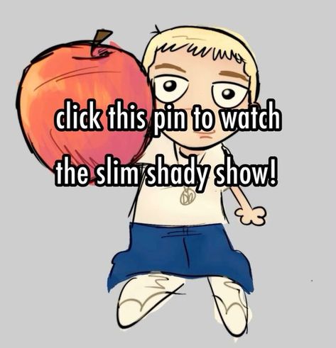 art creds to @Sofadeeznuts Eminem 3 Am, The Slim Shady Show Cartoon, The Slim Shady Show, Eminem Tapestry, Eminem Once Said, 2pac And Eminem, Slim Shady Pfp, Eminem Funny Pictures, Eminem Real Slim Shady