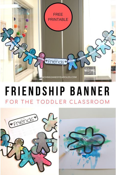 This toddler friendship activity is easy and fun to make and is a simple reminder that we are all friends in our classroom. Friendship Activities Preschool, Friendship Activity, Preschool Friendship, Friendship Crafts, Friendship Lessons, Preschool Family, Friendship Theme, Friendship Activities, Friendship Art