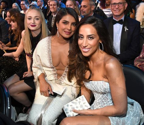 Sophie Turner, Priyanka Chopra, and Danielle Jonas at the 2020 Grammys Priyanka Chopra Red Carpet, Grammy Awards 2020, Danielle Jonas, Coiba, Grammy Awards Red Carpet, Mumbai Maharashtra, Sophie Turner, Jonas Brothers, Miss World