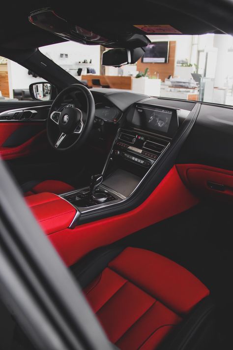 Black And Red Car Interior, Vw Bora Tuning, Black And Red Car, Red Car Interior, Red Interior Car, Pink Car Interior, Best Car Interior, Concept Car Interior, Car Interior Upholstery