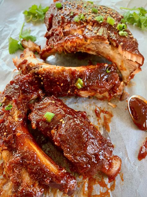 Gochujang Ribs, Barbque Sauce, Ribs Instant Pot, Ribs Seasoning, Korean Pork, Rib Recipe, Pork Rib Recipes, Beef Meat, Spicy Pork