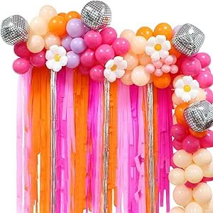 Groovy Balloon Arch, Groovy Party Decorations, Daisy Balloon Garland, Groovy Party, Groovy Birthday, Garland Arch, Arch Kit, Balloon Arch, Balloon Garland