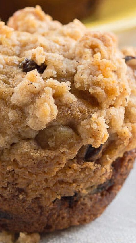 Cinnamon Raisin Recipes, Raisin Muffins Cinnamon, Banana Raisin Muffins, Cinnamon Raisin Muffins Recipes, Applesauce Raisin Muffins, Oatmeal Raisin Muffins Moist, Apple Raisin Muffins, Raisin Cupcakes, Raisin Biscuits Recipe