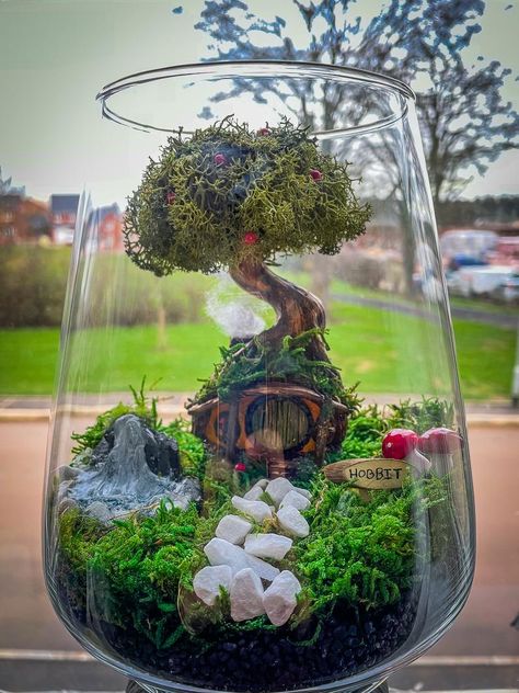 Hobbit Terrarium Moss Terrarium fairy garden accessories | Etsy Hobbit Terrarium, Artificial Terrarium, Terrarium Setup, House Terrarium, Spider Enclosure, Terrarium Moss, Fairy Terrarium, Gecko Terrarium, Jumping Spiders