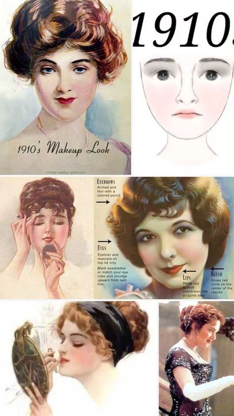 Historical Makeup Looks, 1900s Makeup Look, 1912 Makeup, 1800s Makeup Look, 1890s Makeup, Regency Era Makeup, 1900 Makeup, 1800 Makeup, 1910s Makeup