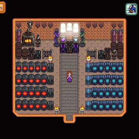 Stardew Chest Room, Stardew Valley Shed Layout, Stardew Decor, Stardew Inspiration, Stardew Design, Stardew Ideas, Stardew Farms, Stardew Valley Layout, Stardew Valley Tips