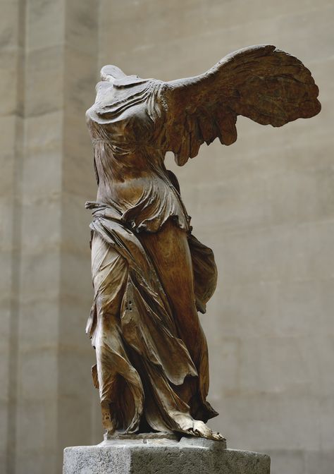 Nike Statue, Paris Louvre Museum, Nike Of Samothrace, Winged Victory Of Samothrace, Paris Louvre, Winged Victory, Ancient Greek Sculpture, Statue Tattoo, Plaster Sculpture