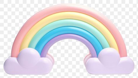 Clouds With Rainbow, Rainbow Topper, Background Architecture, Egg Png, 3d Clouds, 3d Rainbow, Rainbow Printable, Rainbow Clipart, Pastel Clouds