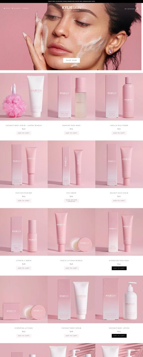 Beauty Ecommerce Web Design, Skin Website Design, Skin Care Website Design Inspiration, Website Banner Design Inspiration, Skin Care Website Design, Skincare Website Design, Cosmetic Website, Skin Care Website, Skincare Websites