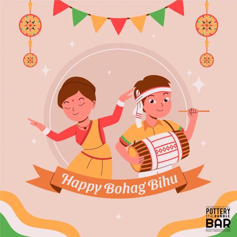 Bohag Bihu, Bihu Festival, Happy Baisakhi, Candle Bar, Iphone Lockscreen Wallpaper, Indian Festival, Unique Poster, Business Promotion, Festival Posters