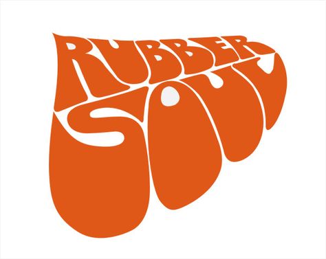 Rubber Soul 70s Typography, Rubber Soul Beatles, Logo Typo, Letterpress Type, Rubber Soul, Band Logos, Soul Music, Typography Inspiration, Typography Fonts