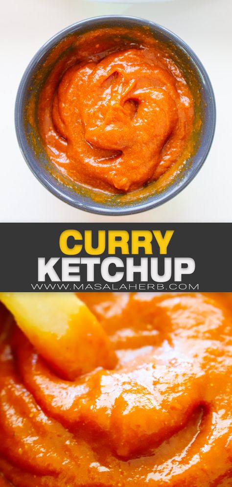 Curried Ketchup, Ketchup Sauce Recipes, Ketchup Recipes, German Curry Ketchup Recipe, Recipes With Ketchup, Curry Sauce Recipe, Curry Ketchup Recipe, Curry Ketchup, Ketchup Sauce