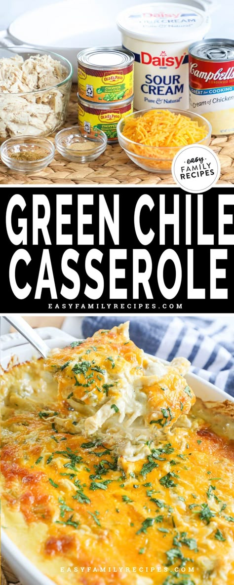 Green Chile Chicken Casserole Soup Chicken Enchilada, Enchilada Casserole Chicken, Easy Dinner Recipes Ground Beef, Green Chile Chicken Casserole, Chile Chicken Casserole, Green Chili Chicken Enchilada Casserole, Chicken Enchiladas Recipes, Enchiladas Soup, Green Chili Chicken Casserole