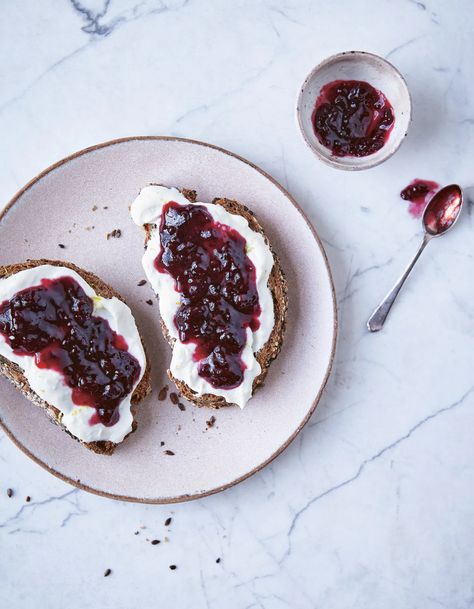 Sweet Ricotta Toast, Whipped Ricotta Toast, Jam On Toast, Jam Toast, Ricotta Toast, Whipped Ricotta, On Toast, Toast Recipes, Jam Recipes