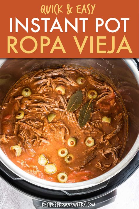 Ropa Vieja Recipe Pressure Cooker, Cuban Beef, Ropa Vieja Recipe, Shredded Beef Recipe, Quick Beef Recipes, Shredded Beef Recipes, Pot Roast Crock Pot Recipes, Fried Plantains, Cuban Dishes