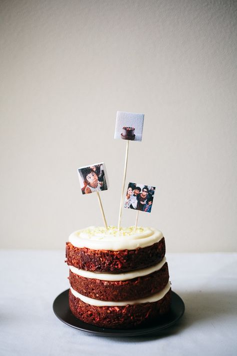 Cake With Photo, Marshmallow Cake, Instagram Cake, Just Cakes, Cake Servings, Sweet Cakes, Cake Creations, Pretty Cakes, Cute Cakes