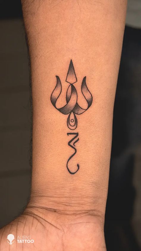 Best Lord Shiva Tattoo Designs | Aliens Tattoo Tattoo Ideas For Men Mahadev, Shiva And Ganesh Tattoo, Trishool Tattoo Designs, Minimal Trishul Tattoo, Small Shiva Tattoos For Men, Lord Ram Tattoo For Men, Lord Shiva Tattoo For Men On Arm, Trishul Tattoo Designs Men, Siva Tattoo Designs