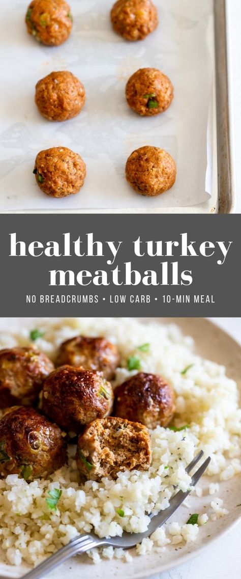 Turkey Meatballs No Breadcrumbs, Meatballs No Breadcrumbs, Ground Turkey Meatball Recipes, Gluten Free Turkey Meatballs, Turkey Meatballs Healthy, Ground Turkey Meatballs, Healthy Meatballs, Gluten Free Turkey, Ground Turkey Recipes Healthy