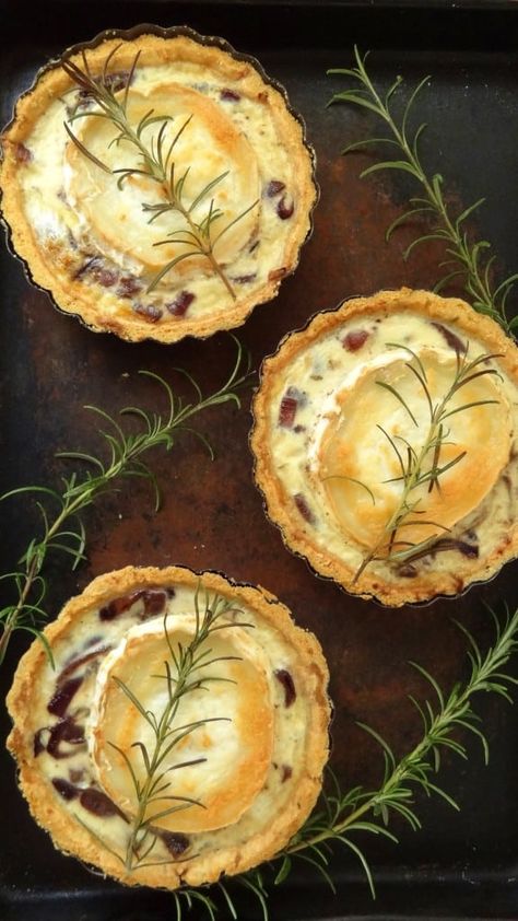 caramelised red onion goats cheese tartlets Tart, Goat Cheese, Pie, Goats, Cheese Tartlets, Goats Cheese, Cheese Tarts, Red Onion, Rosemary