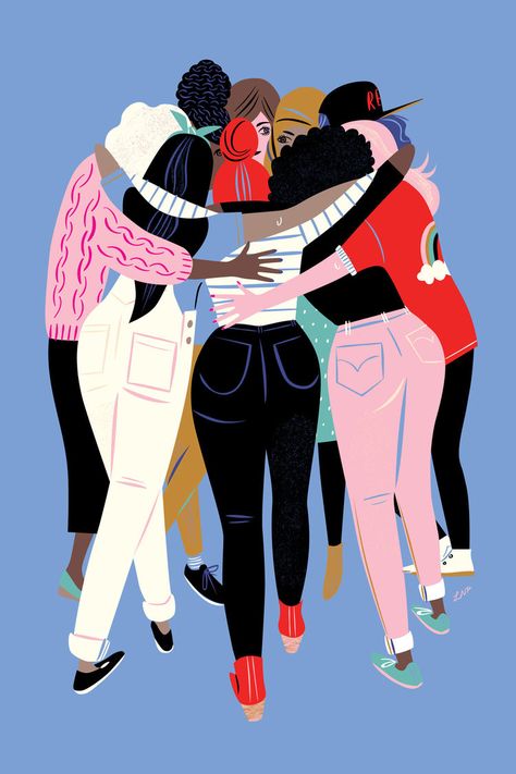 Libby VanderPloeg: Illustration Womens Movement, Illustrator Design, Intersectional Feminism, Womens March, Art Et Illustration, Feminist Art, Girl Gang, Illustration Vector, Powerful Women