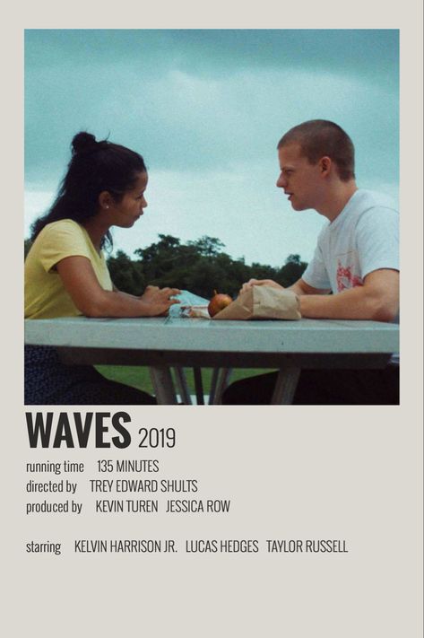 Waves Movie Poster, Waves Movie, Lucas Hedges, Movie Collage, Movies To Watch Teenagers, Wave Poster, Wall Collage Kit, Minimalist Movie Poster, Film Posters Vintage