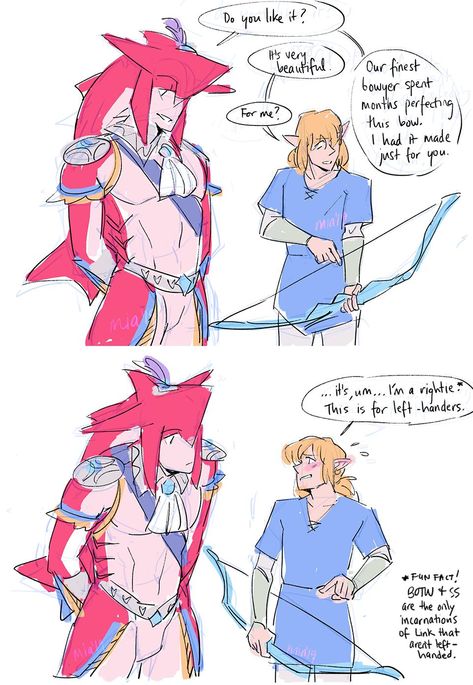 Link X Sidon, Prince Sidon, Legend Of Zelda Memes, Zelda Funny, Link Zelda, Zelda Art, Legend Of Zelda Breath, Zelda Breath, Breath Of The Wild