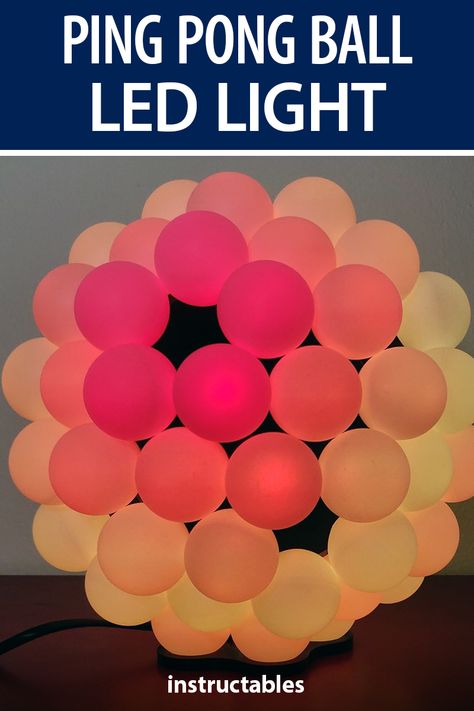 Ping Pong Ball Crafts, Workshop Lighting, Diy Led Lighting Ideas, Steampunk Lamps, Interesting Lighting, 3d Panel, Led Lighting Diy, Diy Led, Future Room