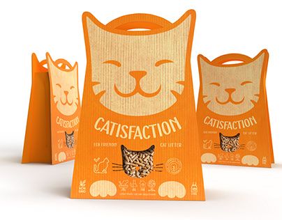 Pet Treat Packaging, Cat Packaging Design, Cat Food Branding, Cat Litter Packaging Design, Cat Food Packaging Design, Cat Food Design, Cat Packaging, Cat Food Packaging, Animal Packaging